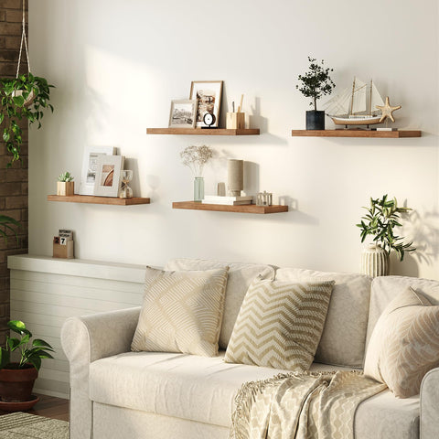 HOOBRO styled gallery stacked shelves lifestyle view showing modular decorating benefit