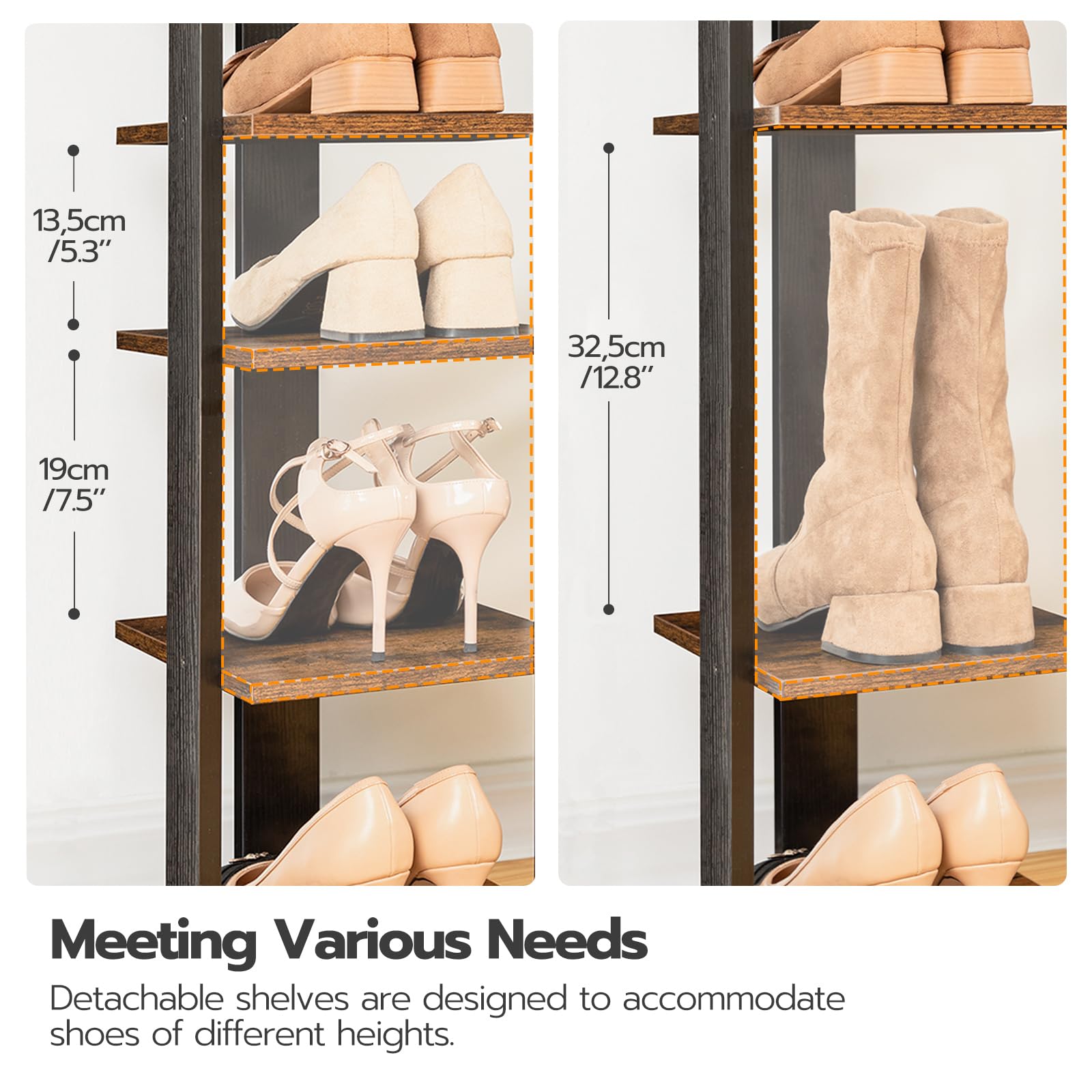 HOOBRO top tray with side fence holding small items for organized storage