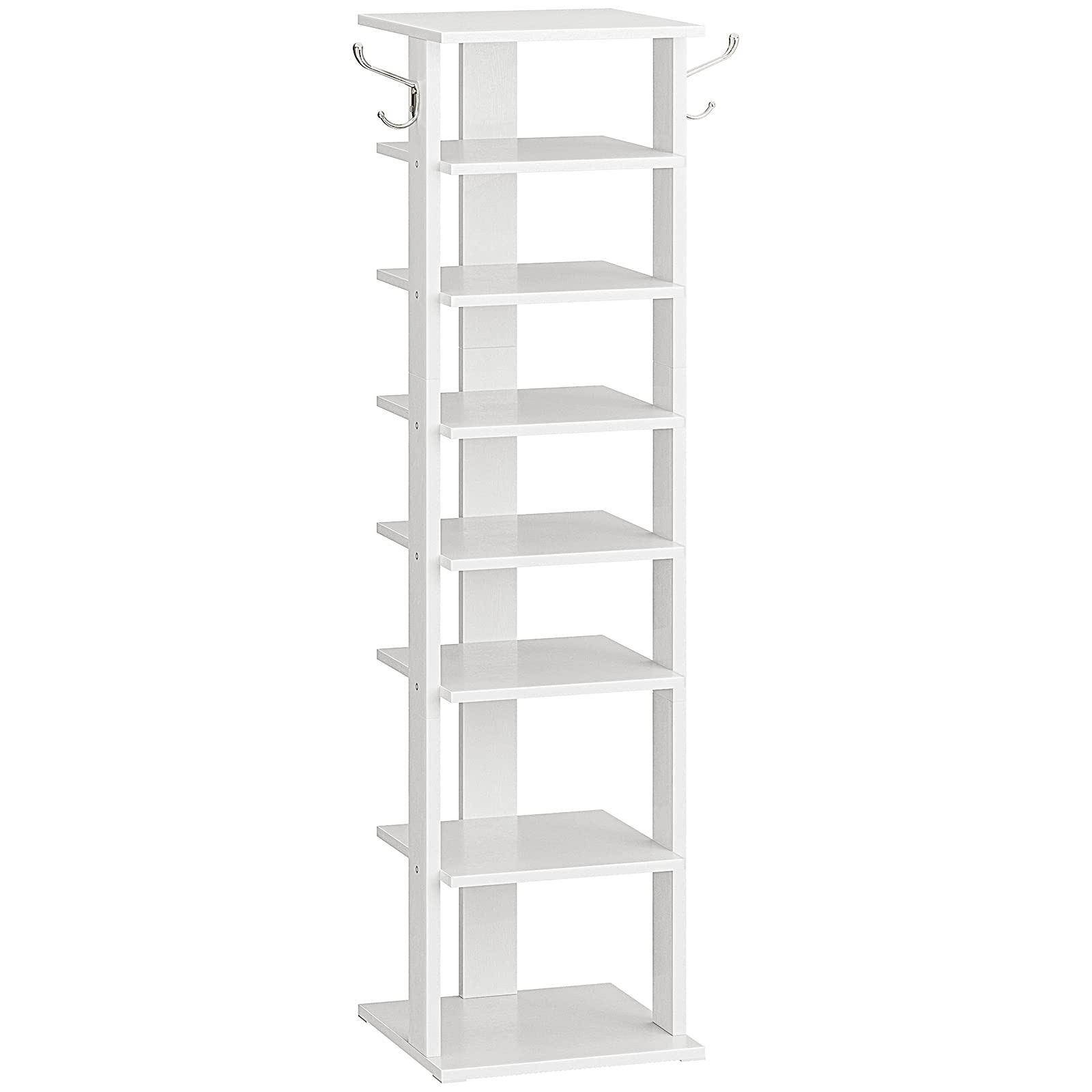 HOOBRO front view of vertical shoe rack showing neat shoe storage and compact footprint