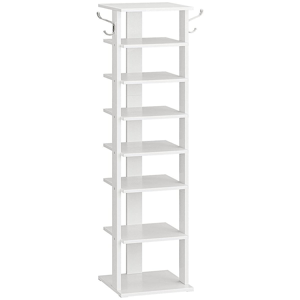 HOOBRO front view of vertical shoe rack showing neat shoe storage and compact footprint