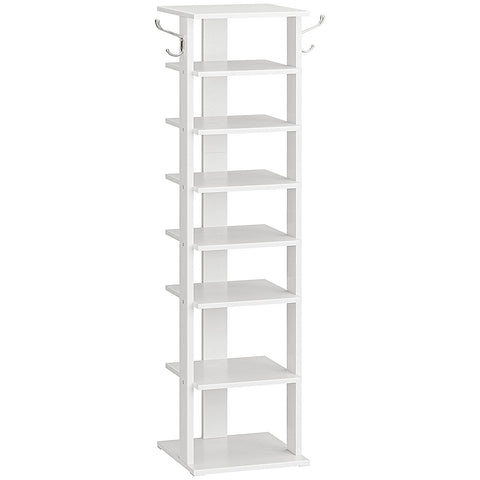HOOBRO front view of vertical shoe rack showing neat shoe storage and compact footprint