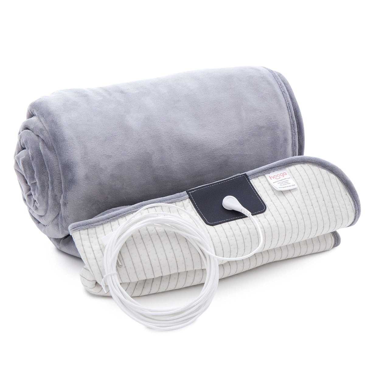 hooga grounding blanket front view showing full 50x60 throw and soft exterior for comfort