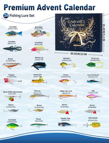 HOOK-EZE 24-lure collection spread, showing variety and immediate usability