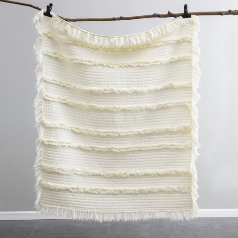 HORIMOTE HOME layered on bed showing decorative warmth and texture