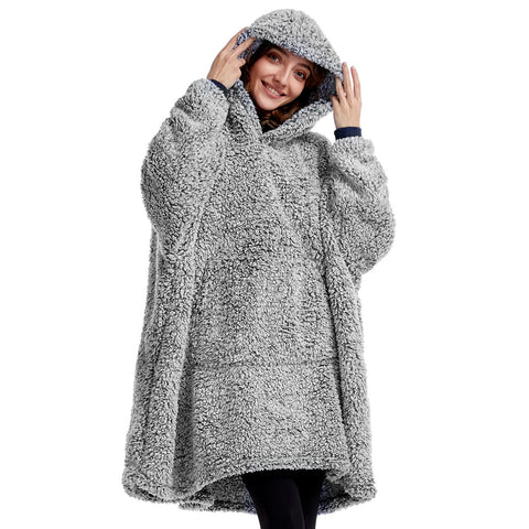 HORIMOTE HOME front view of oversized wearable hoodie showing relaxed fit and comfort