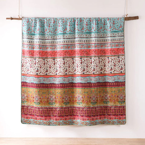 HORIMOTE HOME reverse side showing boho stripes for dual-style versatility
