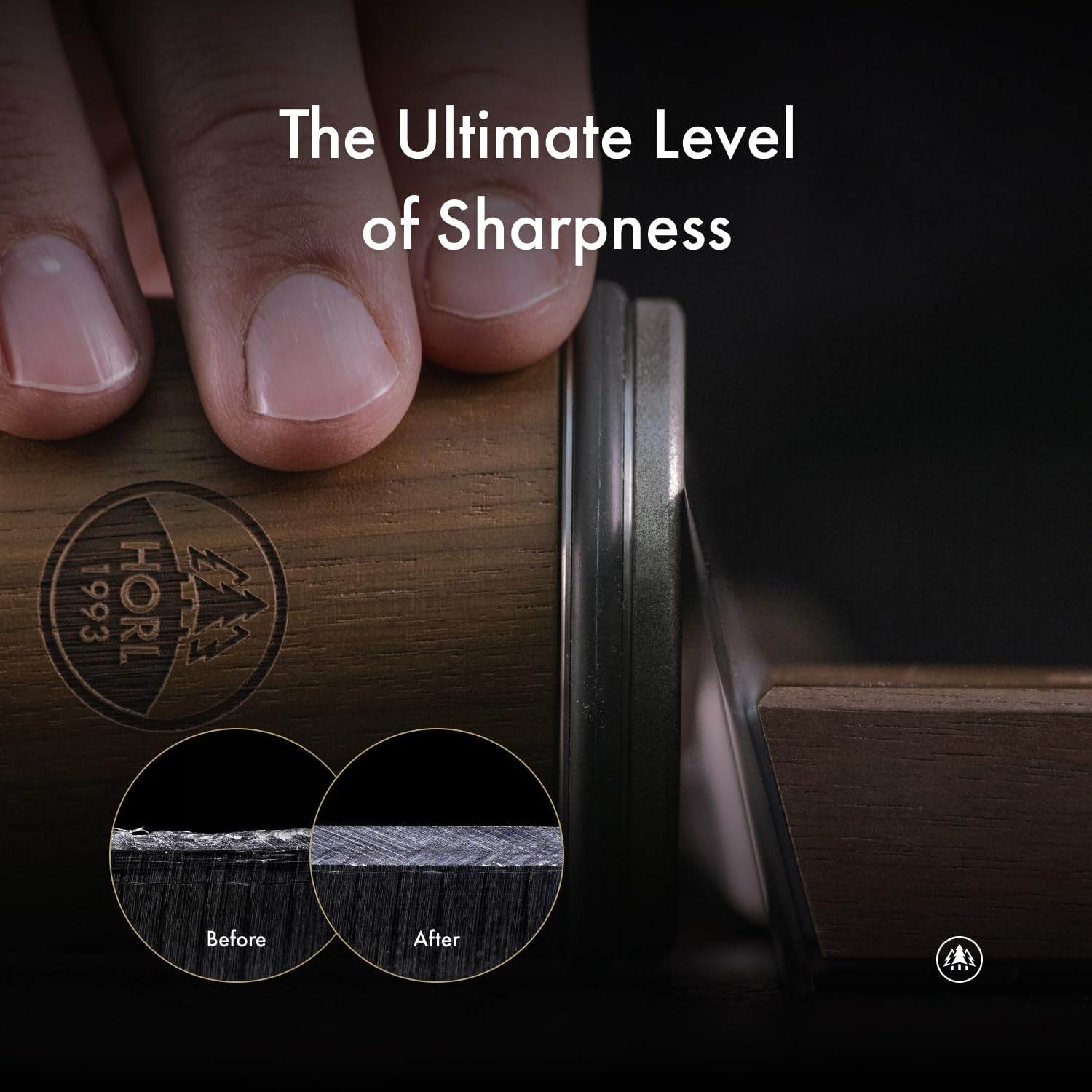 HORL rolling action in hand demonstrating easy sharpening and consistent edge restoration