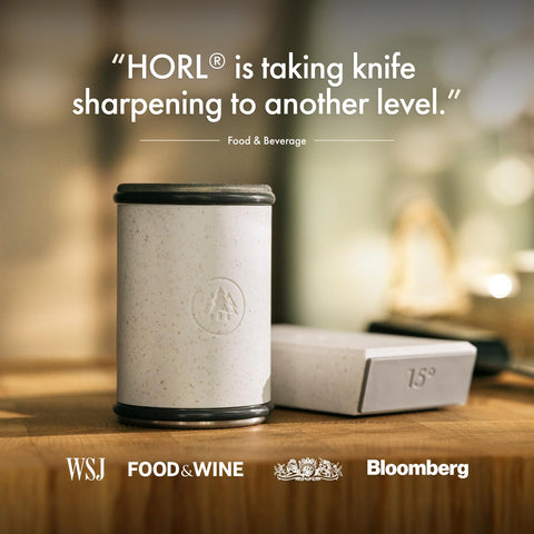 HORL stainless-steel honing disc detail for refined polished edges