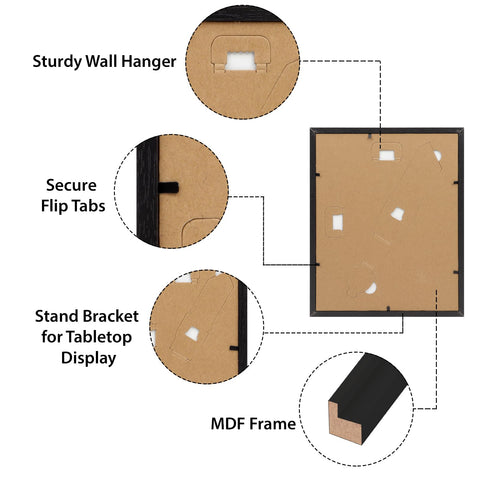 HORLIMER back showing two-way kickstand and hanger for versatile display benefit