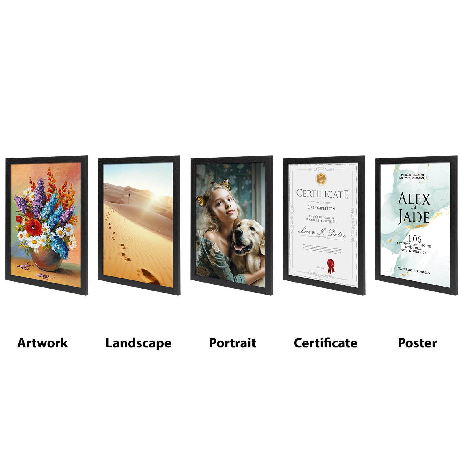 HORLIMER frame holding a certificate in an office for professional presentation benefit