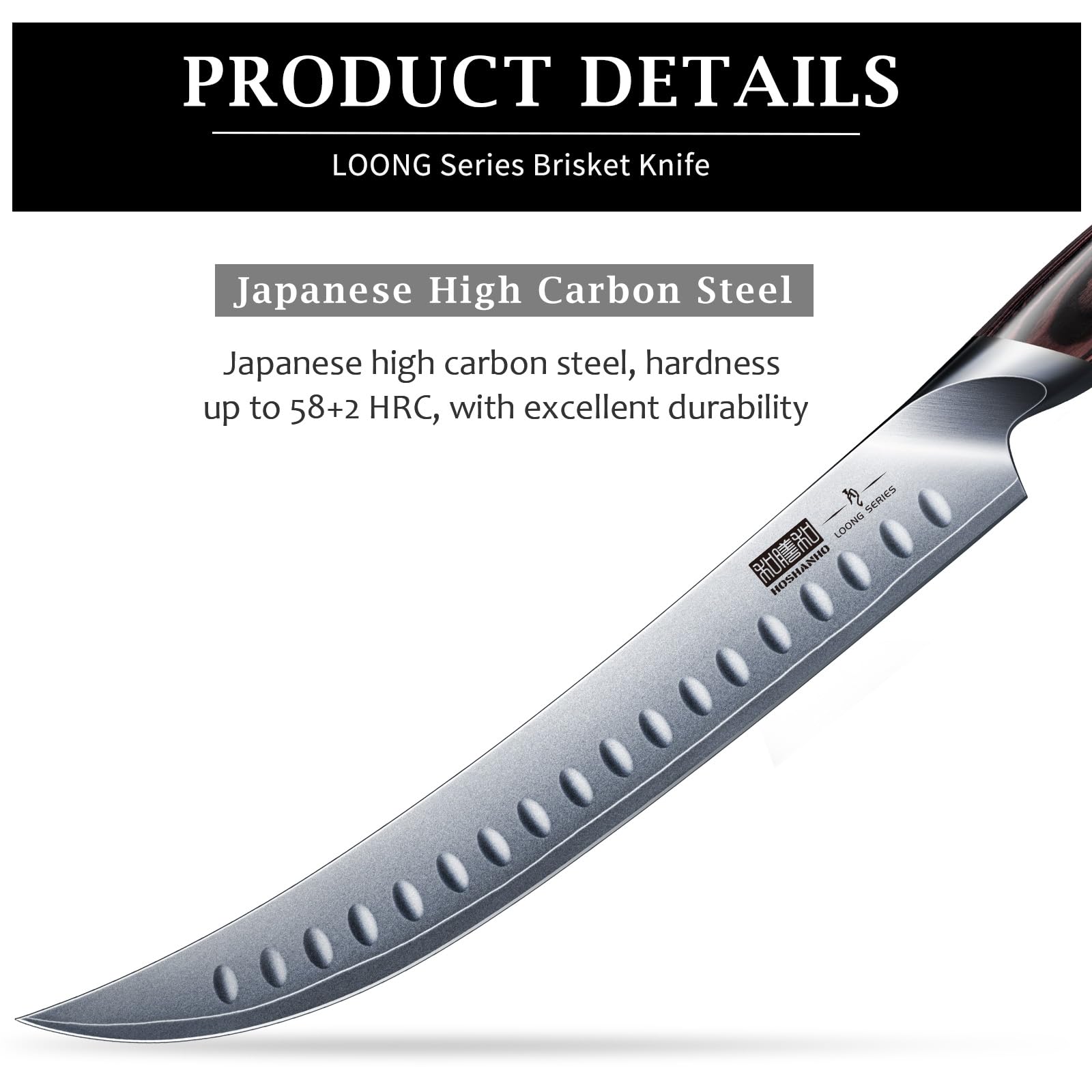 HOSHANHO close-up of blade edge showing 15° sharpness for clean slices