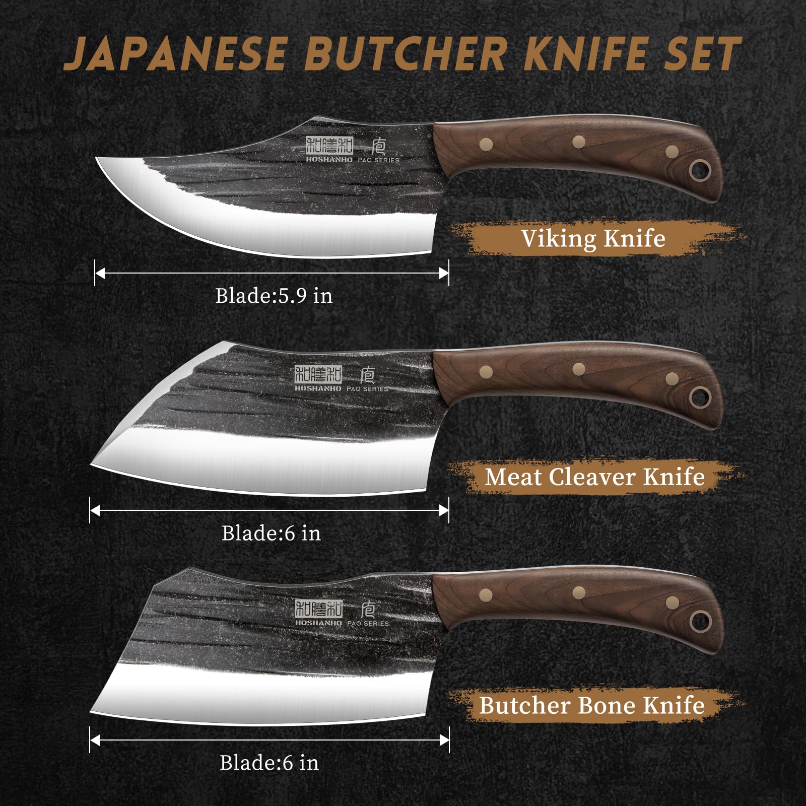 HOSHANHO bone chopper close-up edge demonstrating powerful bone-cutting performance