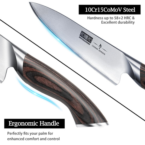 HOSHANHO close-up of blade grain highlighting durable steel core