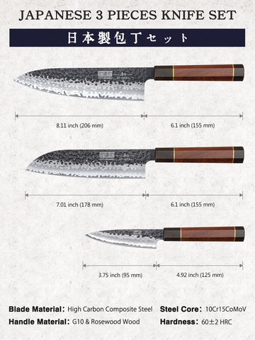 HOSHANHO close-up hammered blade detail reducing stick and improving slicing