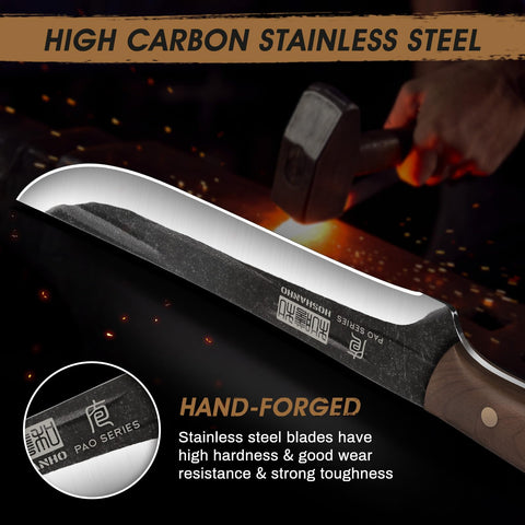 HOSHANHO close-up of 16° double-bevel edge, sharpness for clean fillets