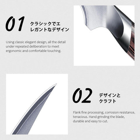HOSHANHO blade close-up showing hand-polished edge for cleaner cuts