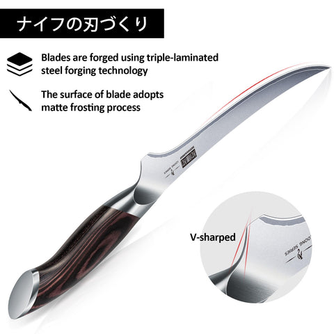 HOSHANHO handle close-up pakkawood grip for secure comfort