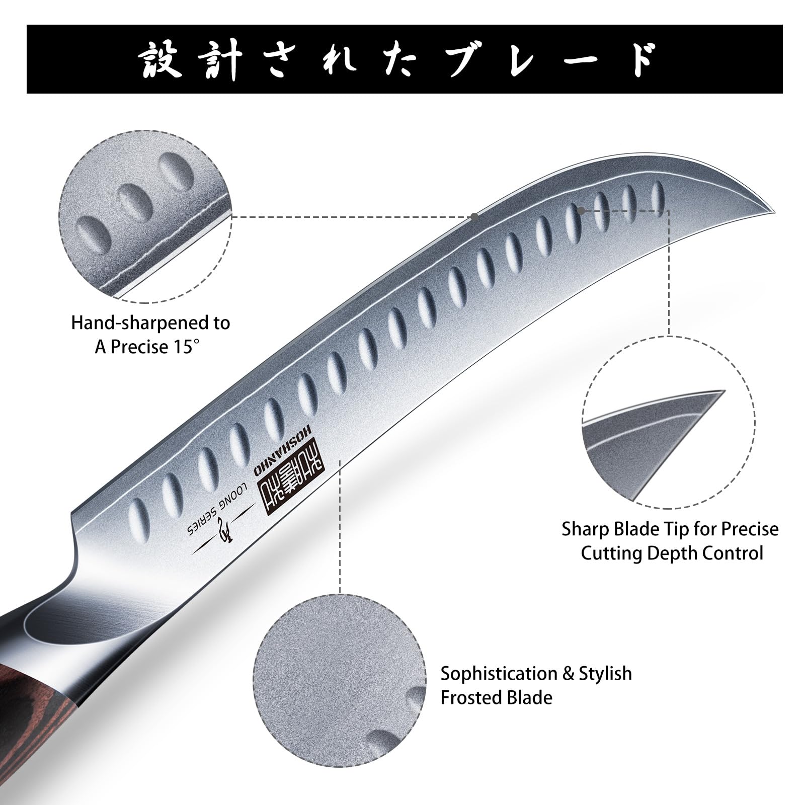 HOSHANHO ergonomic handle detail showing comfortable non-slip grip benefit