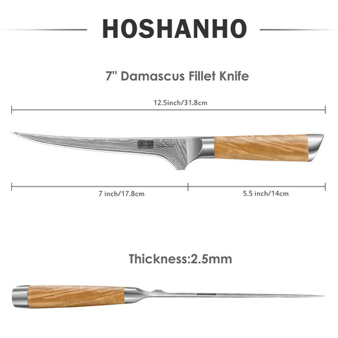 HOSHANHO olive wood handle ergonomic grip and temperature-resistant benefit