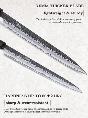 HOSHANHO rosewood octagonal handle detail for comfortable secure grip and style