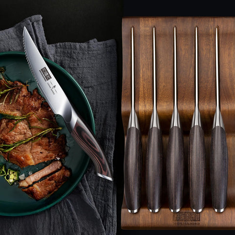 HOSHANHO used to slice steak at table, providing neat portions and control