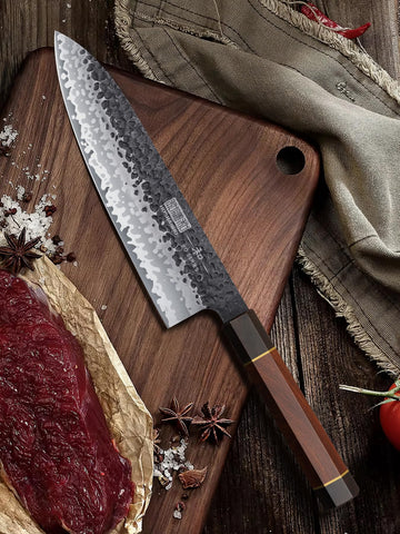 HOSHANHO knives next to measuring ruler showing size and everyday scale