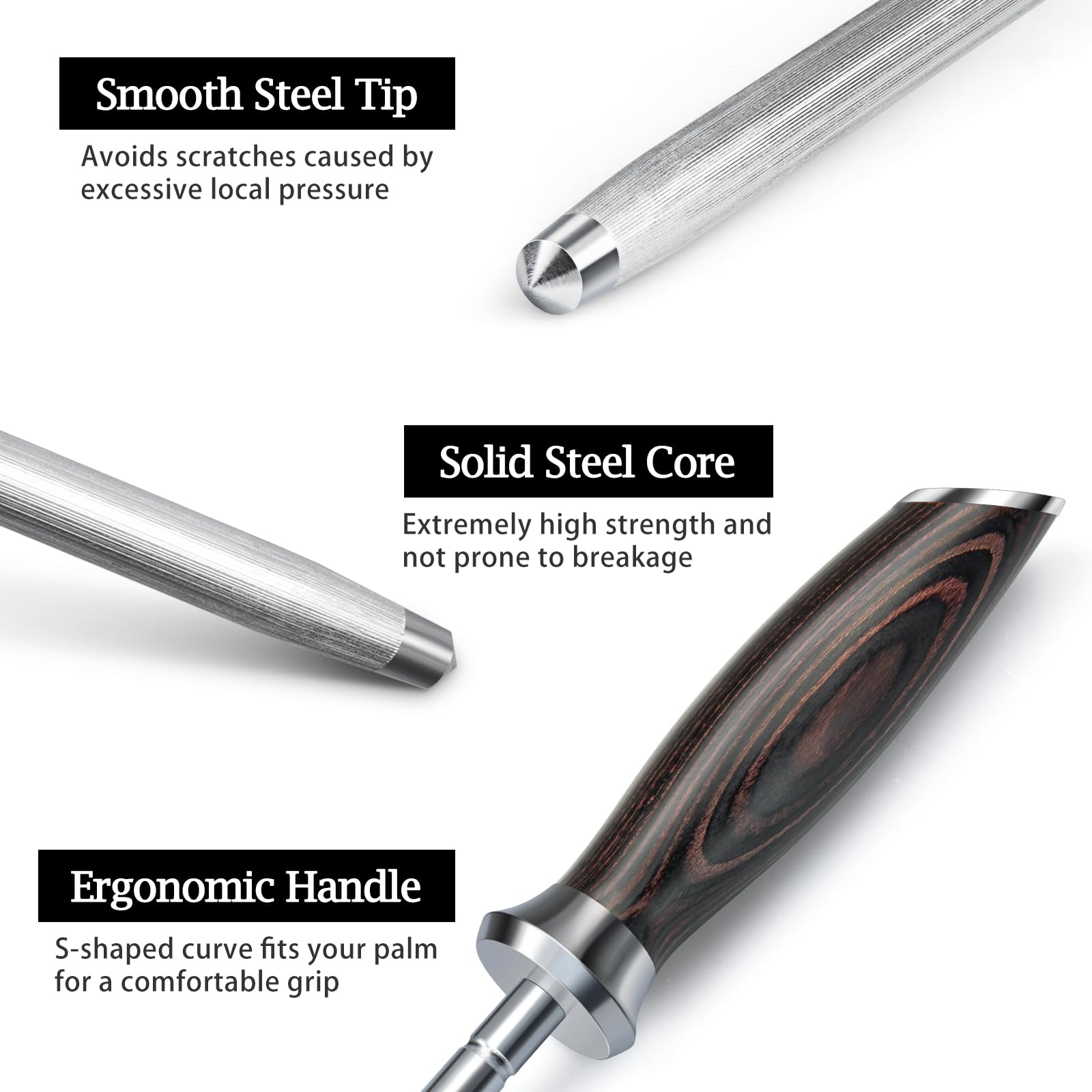 HOSHANHO macro of steel surface texture showing fine grit for precise realignment