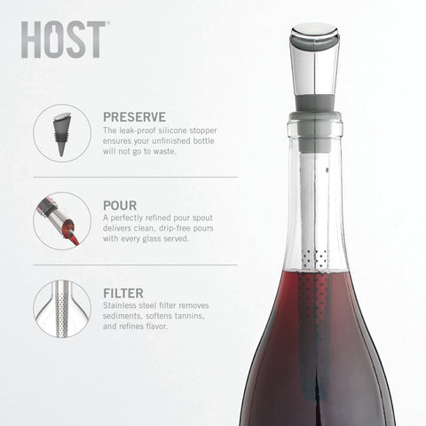 Host filter close-up revealing fine mesh for sediment removal and smoother taste