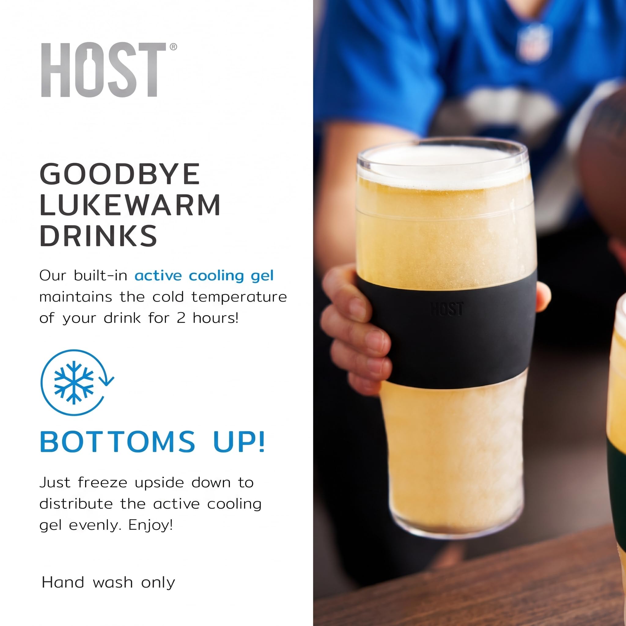 Host Freeze with beer being poured showing cold drink enjoyment