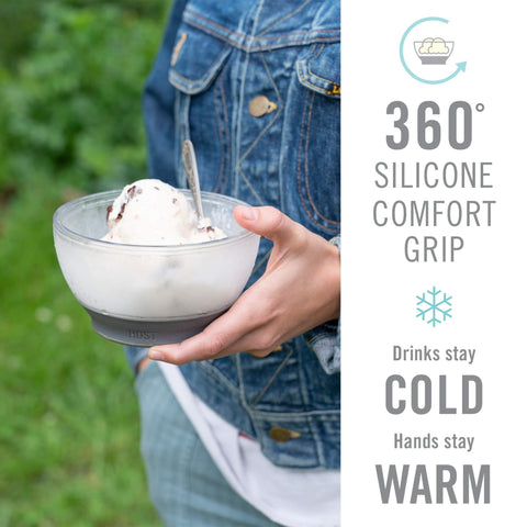Host bowl filled with ice cream demonstrating slower melting and neat presentation