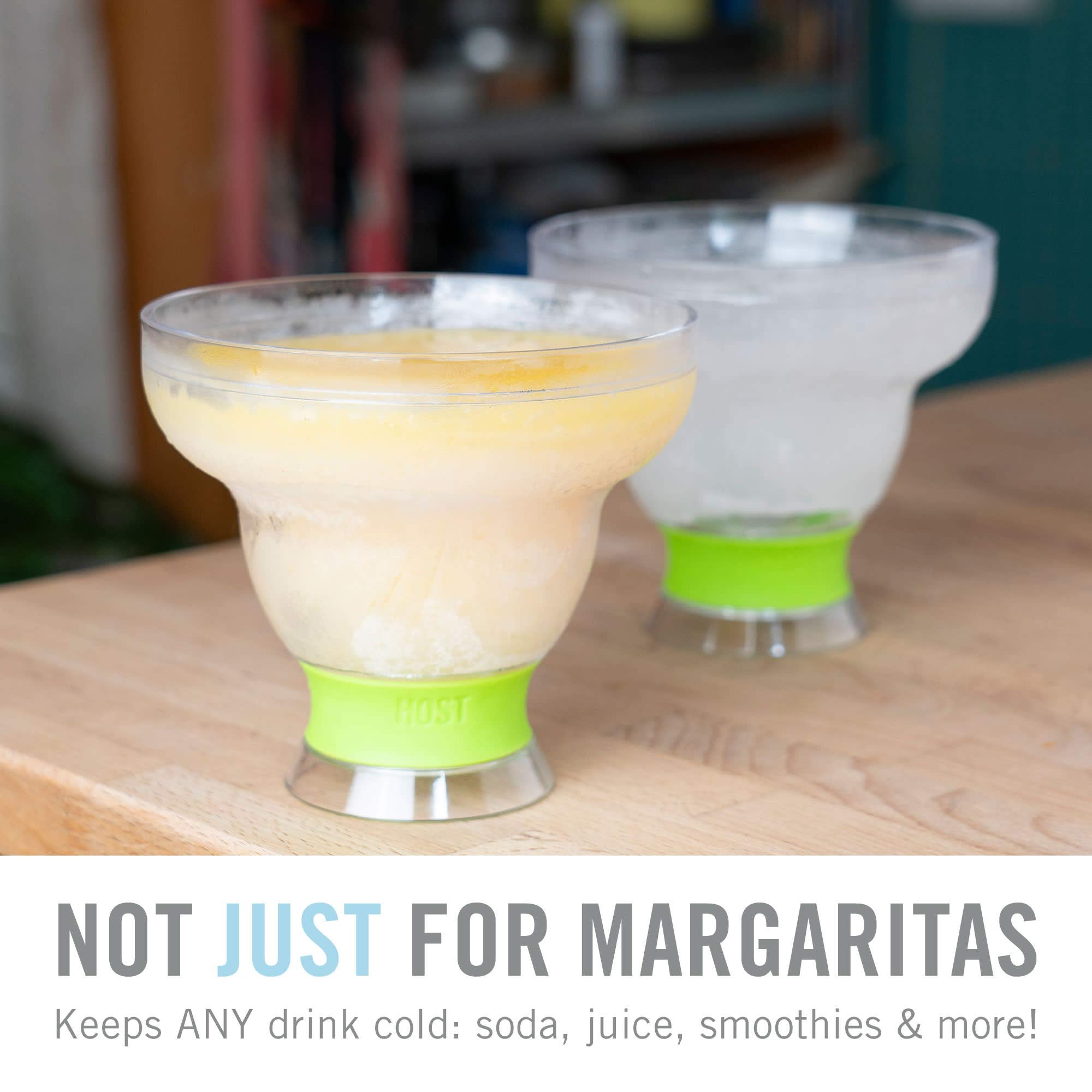 Host margarita glass close-up of double-wall cooling gel for sustained cold