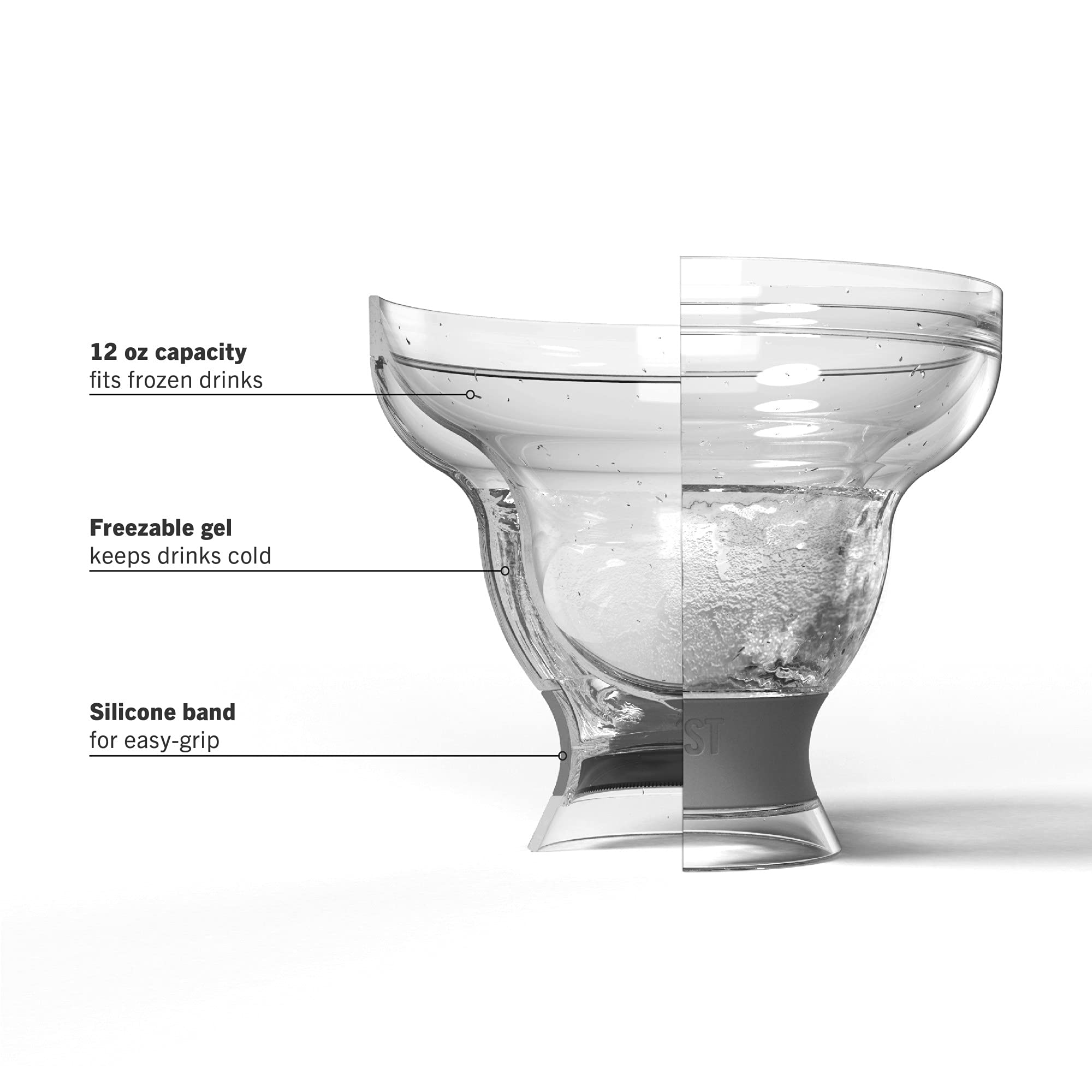 Host margarita glass used poolside at a party, safer shatter-resistant benefit