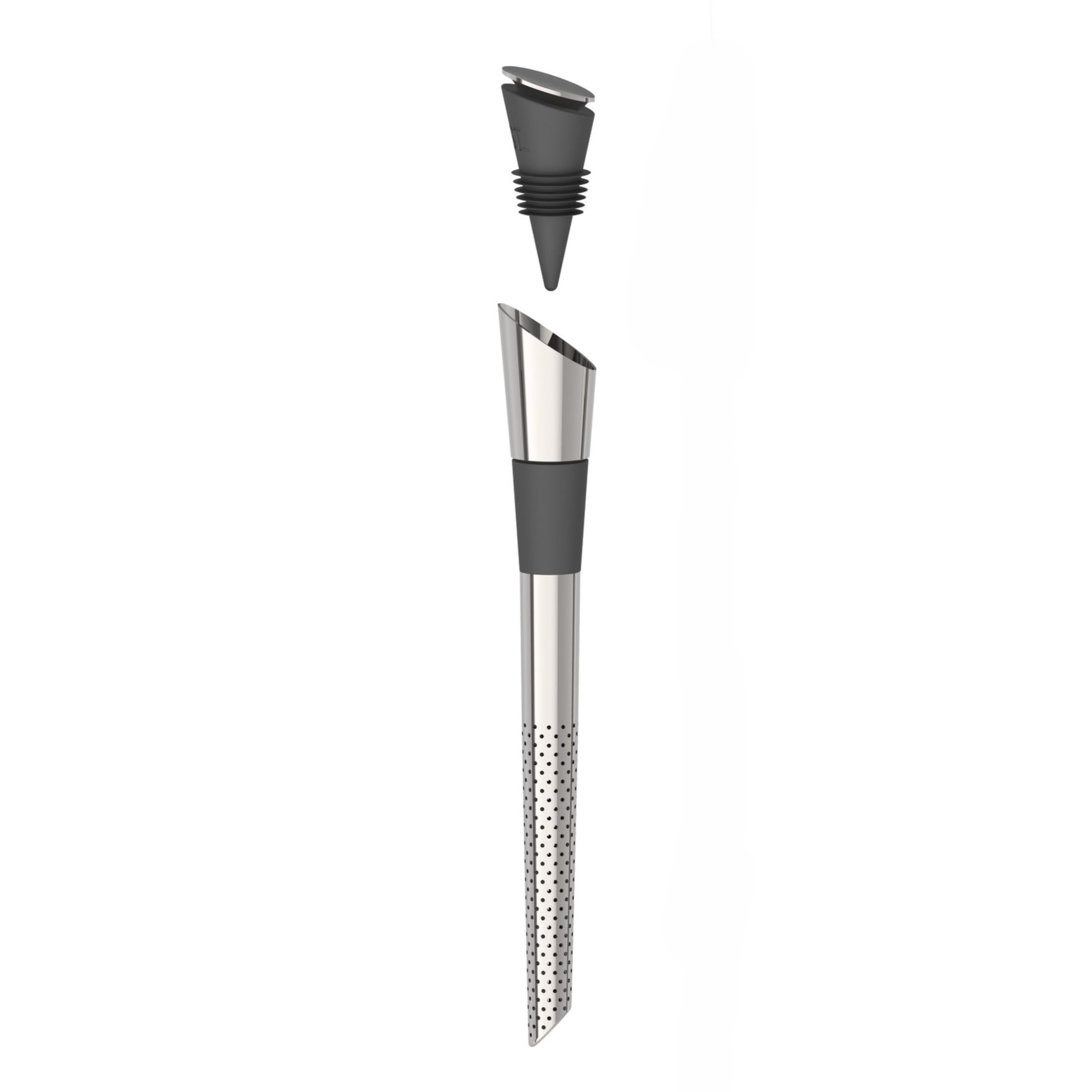 Host pour spout front view showing sleek stainless steel and clean pour benefit