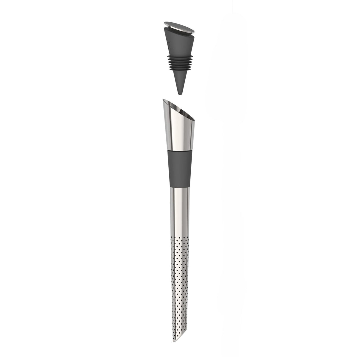 Host pour spout front view showing sleek stainless steel and clean pour benefit