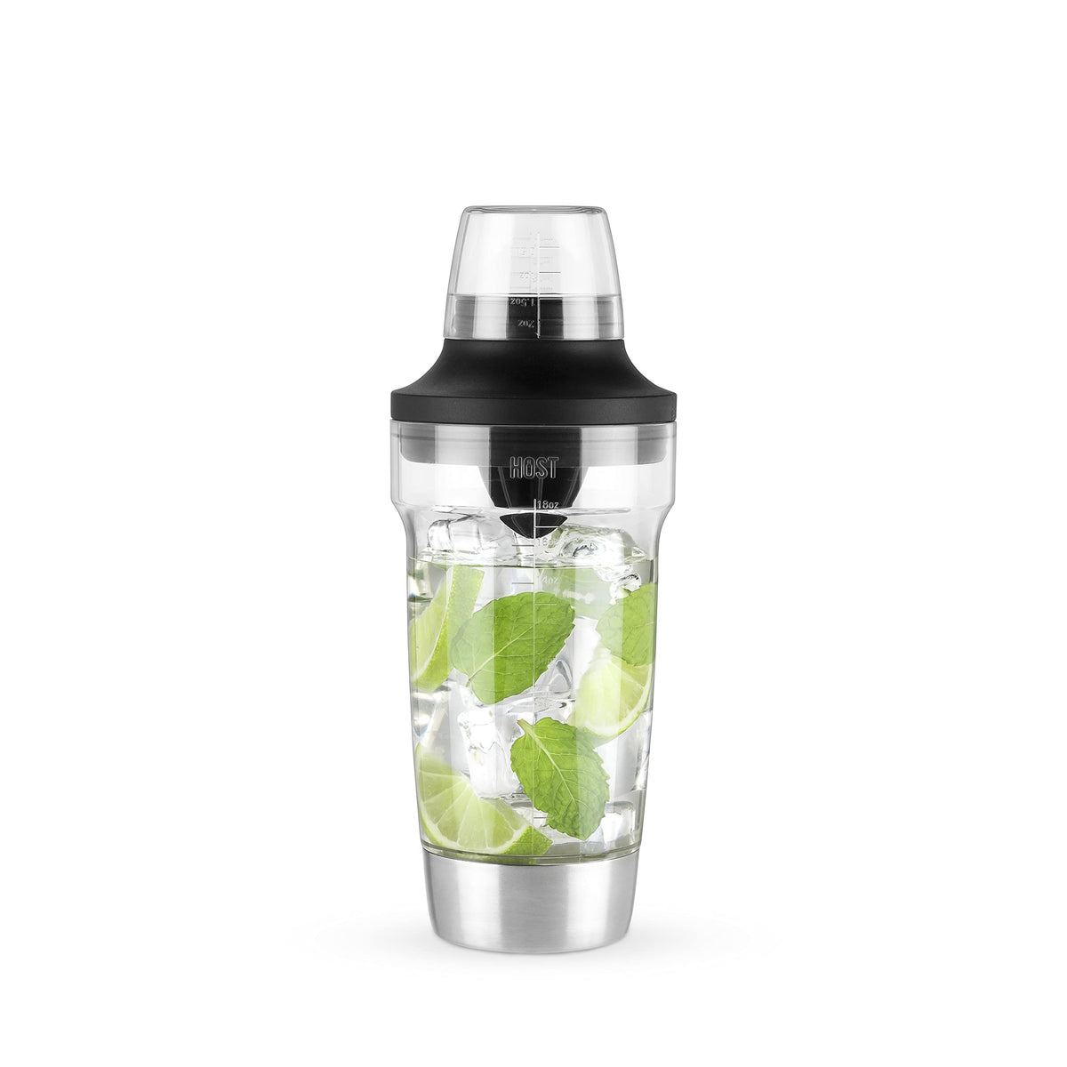 Host front view of 18oz shaker showing compact design and portability benefit