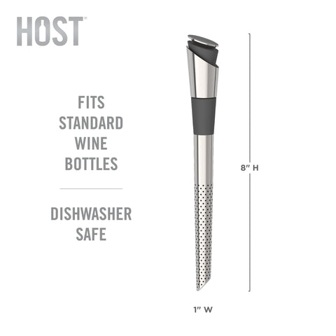 Host silicone stopper detail displaying seal that prevents spills and preserves wine