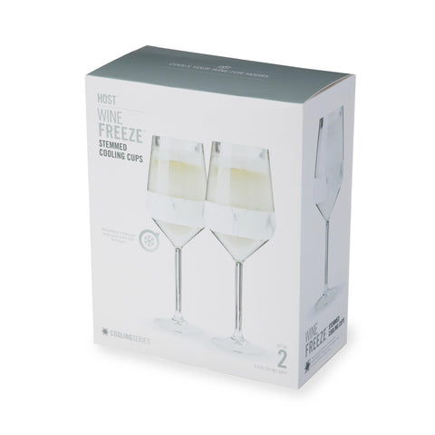 Host stemmed Freeze cup label and BPA-free materials close-up showing safe durable construction