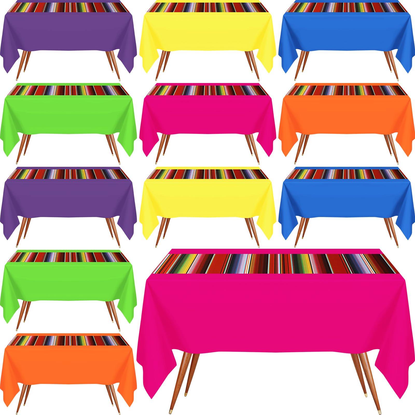 Hosuly front packaging showing 12-piece set and bright Mexican stripes, easy event prep