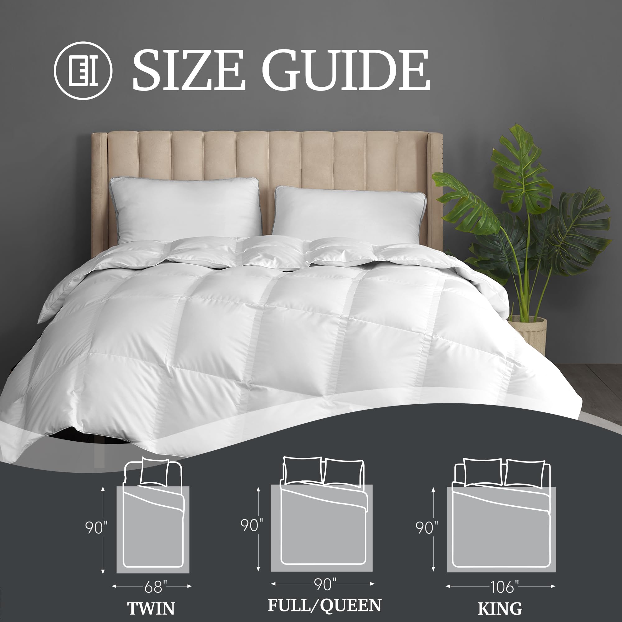 Hotel Grand corner loops and side tabs securing duvet inside cover for stability
