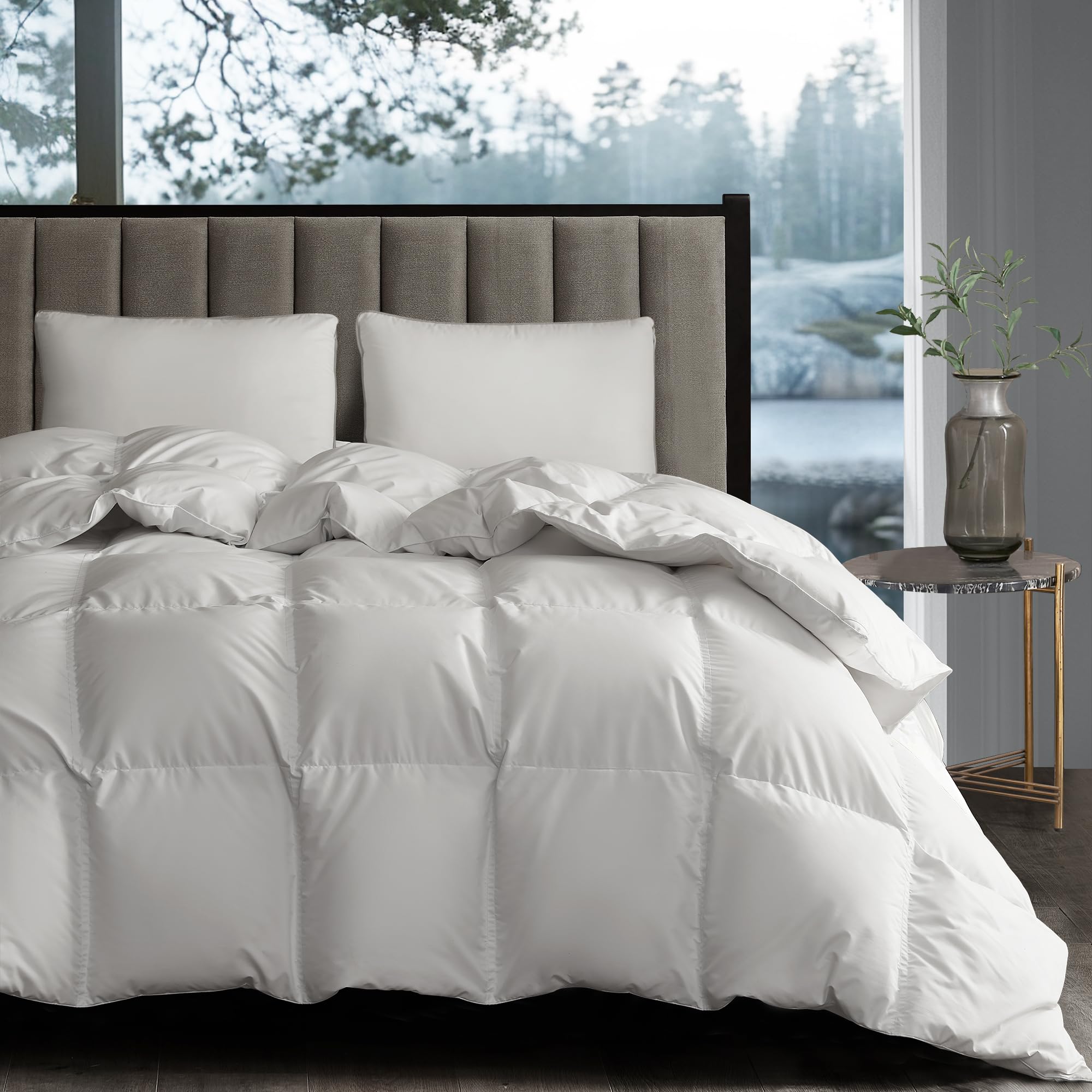 Hotel Grand king comforter front view showing plush loft and neat finish