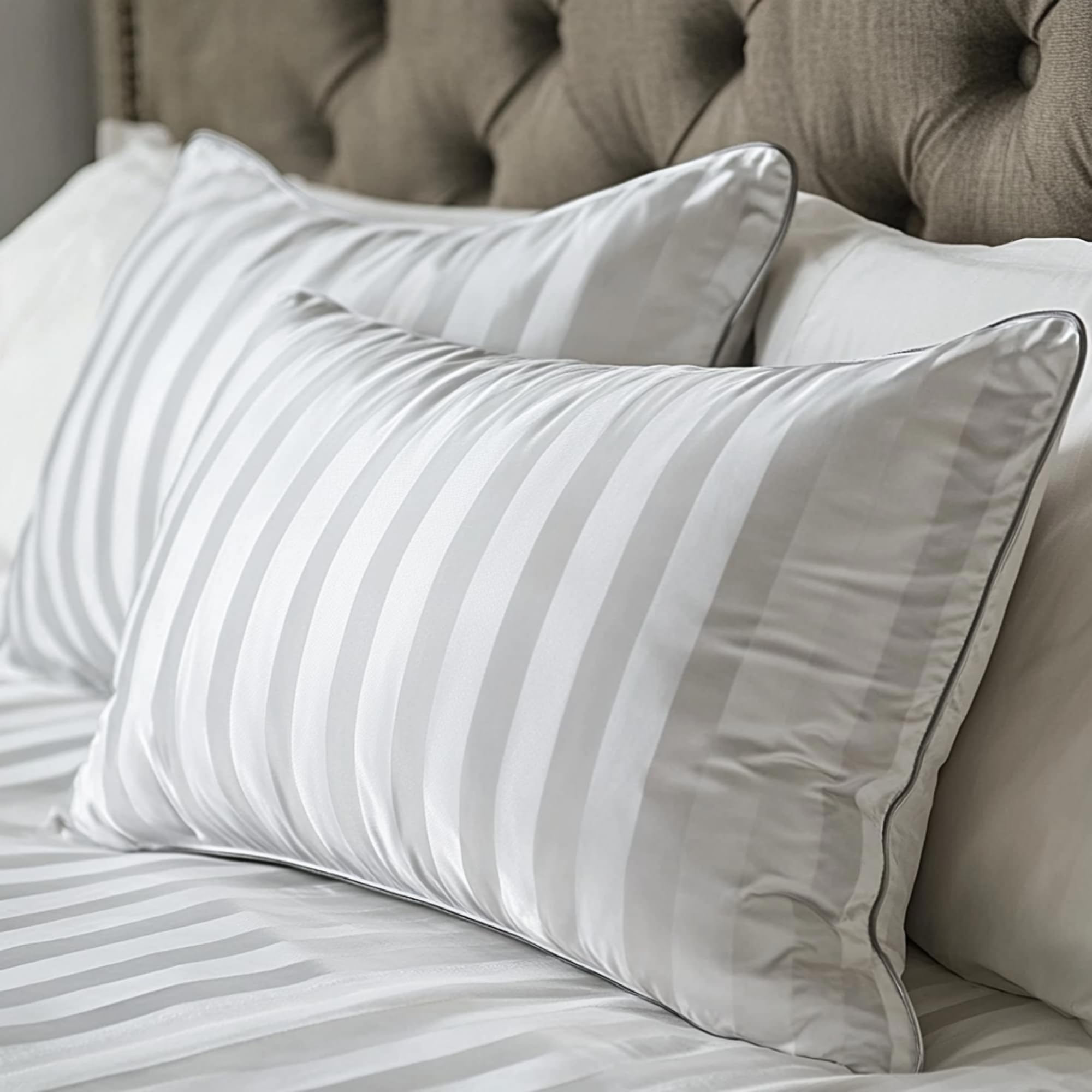 Hotel Grand front packaging showing pair of king pillows with elegant branding and comfort