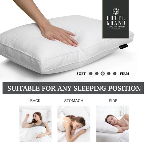 Hotel Grand side sleeper demo illustrating medium-firm neck support