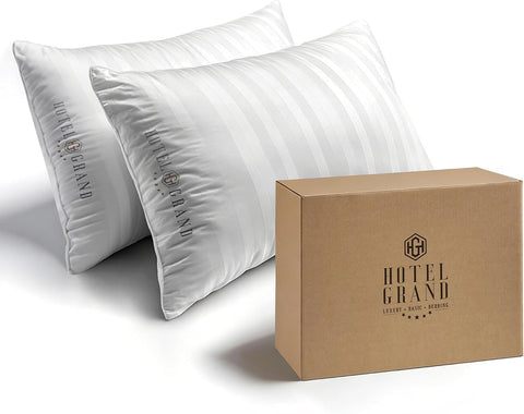 Hotel Grand two pillows on a king bed showing set value and coordinated look