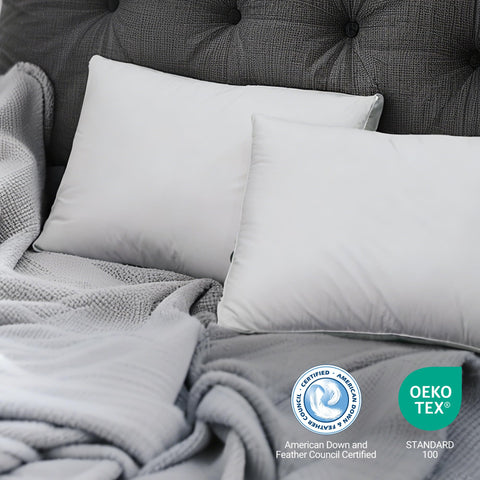 Hotel Grand vacuum packed pillow compressed for shipping and easy unboxing