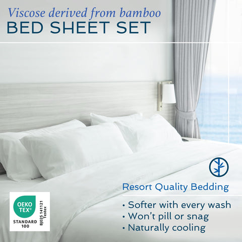 Hotel Sheets Direct flat sheet spread on bed showing smooth finish