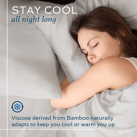 Hotel Sheets Direct two pillowcases stacked, illustrating soft texture and coordinated style