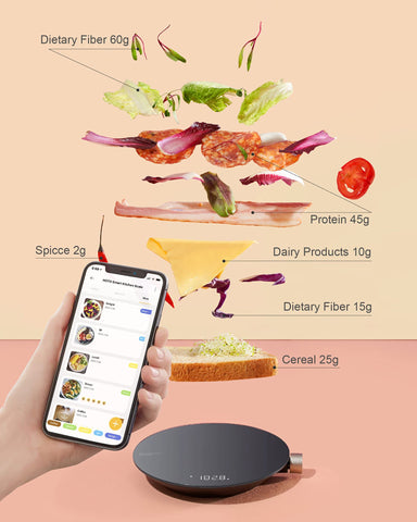 HOTO using tare function with bowl to demonstrate multi-ingredient weighing