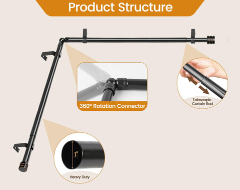 HOTOZON bracket and screws layout showing included hardware for quick secure installation benefit