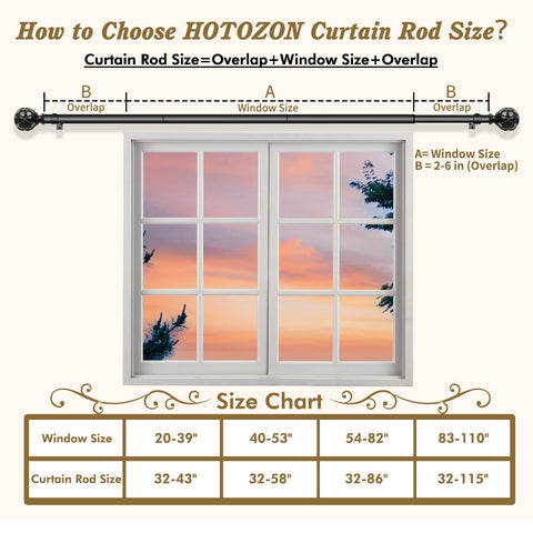 HOTOZON rod partially extended demonstrating adjustable telescoping scale
