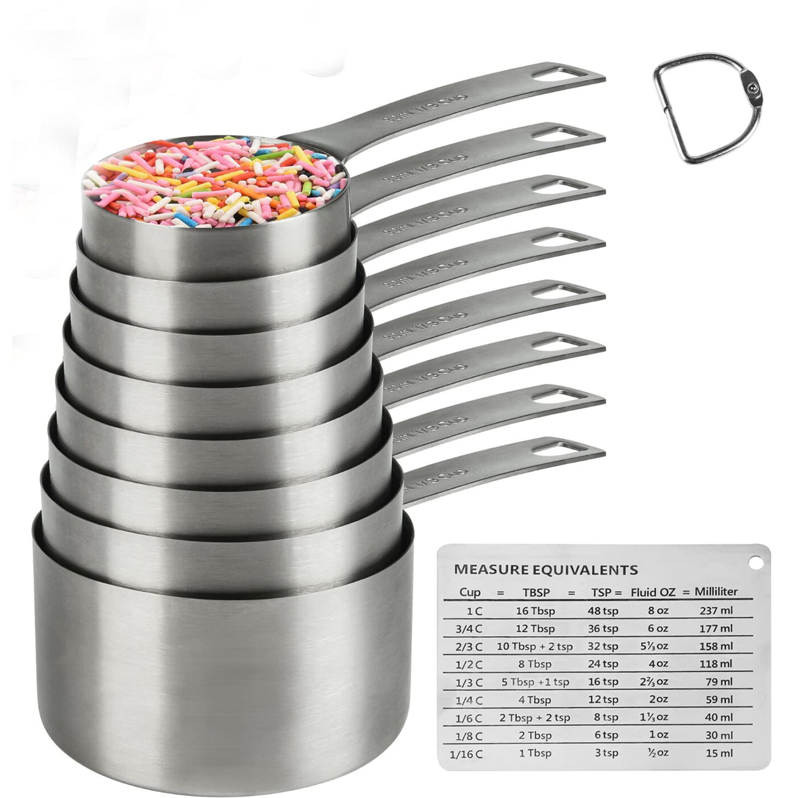 Hotsyang front view packaging showing complete measuring cup set and ring benefit